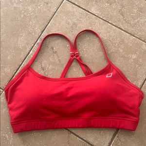 Red Lorna Jane sports bra